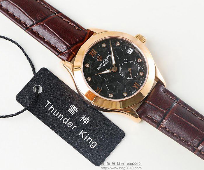 百達翡麗PATEK PHILPPE LS精品 新款 進口全自動機械機芯 316精鋼表殼 小牛皮錶帶 高端情侶對表  wssb3626